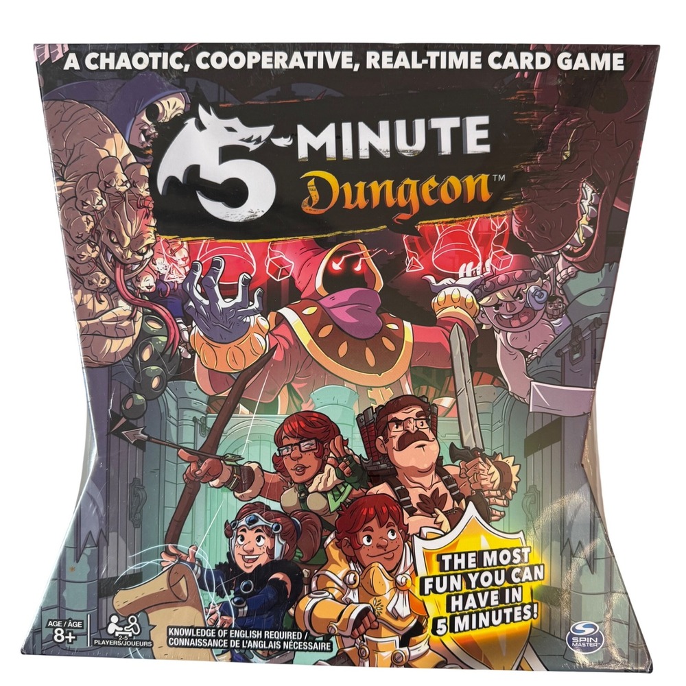 Spin Master 5 Minute Dungeon Coop. Card Game 2-5‎ Players Ages 8+ New Sealed